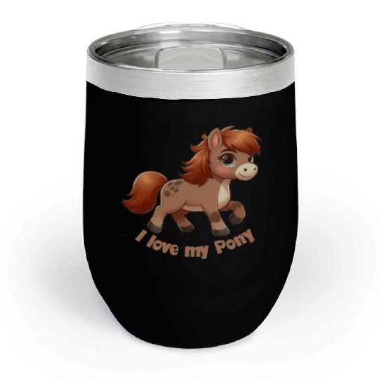 I Love my pony comic Chill Wine Tumblers