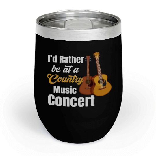 I'd Rather Be At A Country Music Concert Cowgirl Chill Wine Tumblers