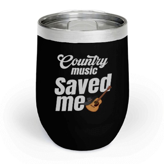 Country Music Saved Me Lover Cowgirl Classical Chill Wine Tumblers