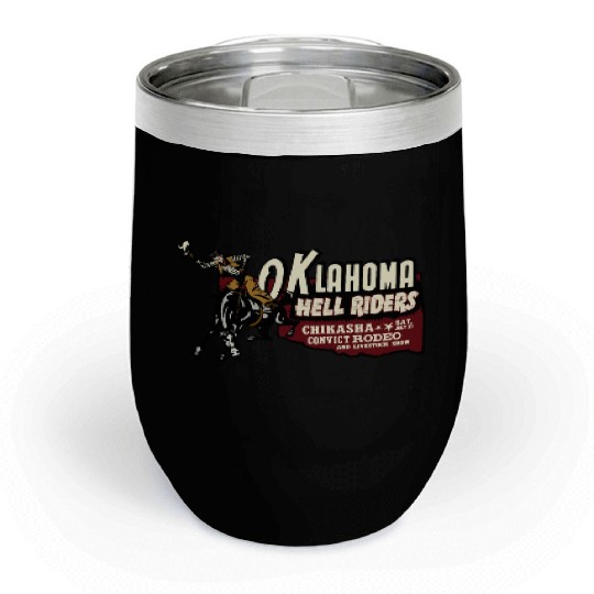 Vintage Convict Rodeo Oklahoma Chill Wine Tumblers