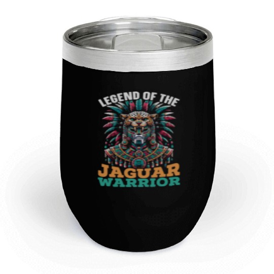 Aztec Jaguar Warrior Aztec Culture Indigenous Chill Wine Tumblers