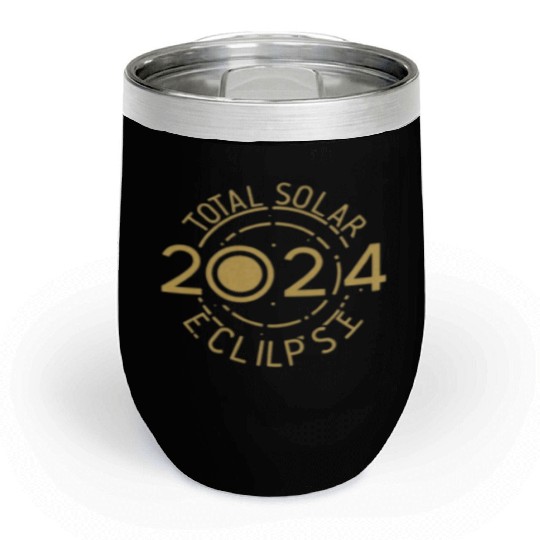 total solar eclipse 2024 Chill Wine Tumblers