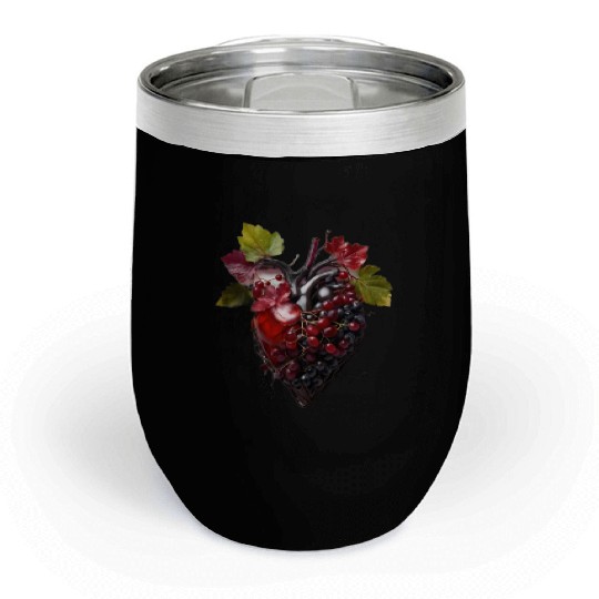 Default Human heart made with wine and red grape Chill Wine Tumblers