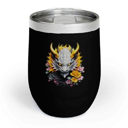 yellow dragon Chill Wine Tumblers