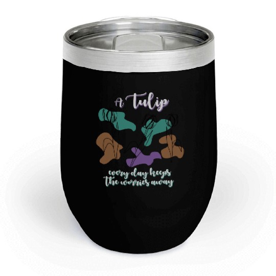 Tulips Tulip Flowers Chill Wine Tumblers