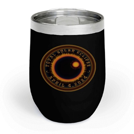 Total Solar Eclipse 2024 - Science Chill Wine Tumblers