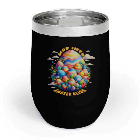 Vibrant Easter Egg Design for a Festive Easter Day Chill Wine Tumblers