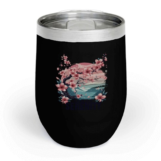 Sakura serenity Chill Wine Tumblers