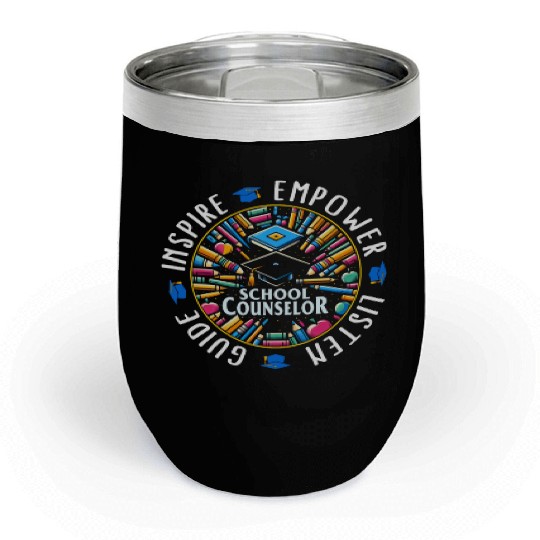 School Chill Wine Tumblers, School Counselor Guide Inspire