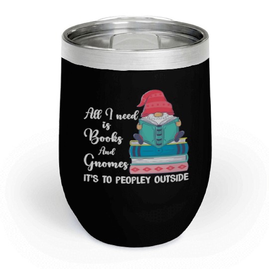 Garden Gnomes and Books Chill Wine Tumblers