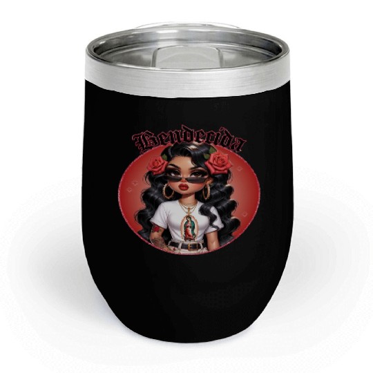 Blessed in Spanish Bendecida Catholic Gift Chill Wine Tumblers