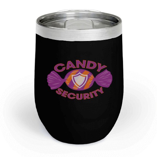 Candy Security Kids Parents Matching Birthday Chill Wine Tumblers