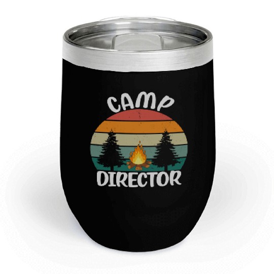 Counselor Camper Summer Camp Director Chill Wine Tumblers