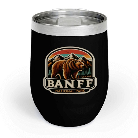 Banff National Park, Alberta Canada grizzly bears Chill Wine Tumblers