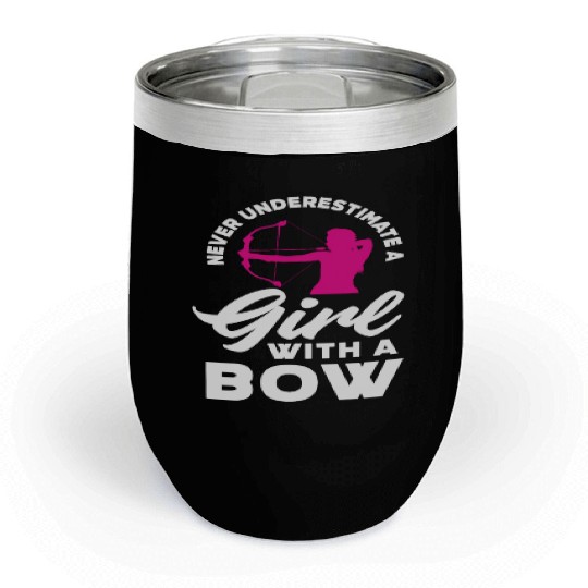 Woman Girl Hobby Archery Chill Wine Tumblers