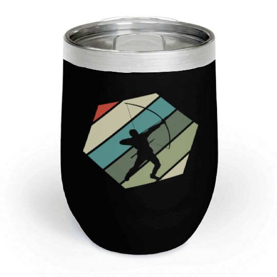Retro Archer Archery Chill Wine Tumblers