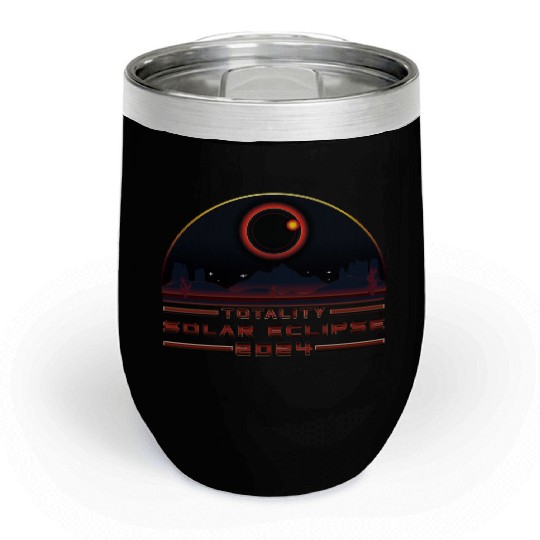 Totality Solar Eclipse 2024 - Science Chill Wine Tumblers