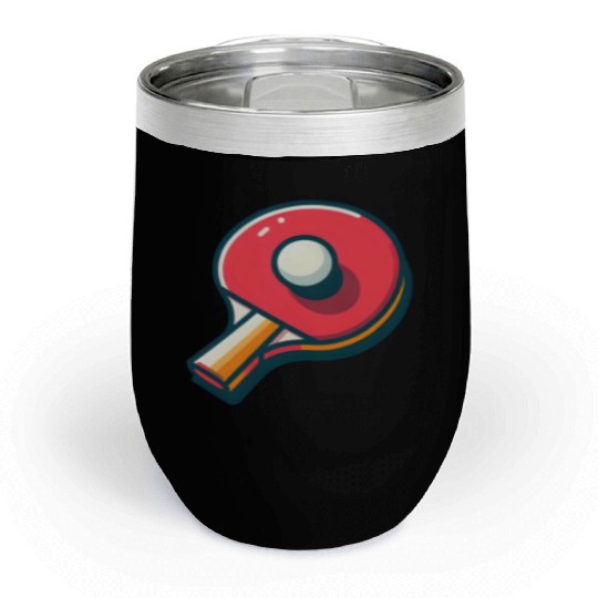 Ping Pong Paddle and Ball Chill Wine Tumblers