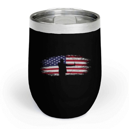 Archery Bow America USA Chill Wine Tumblers