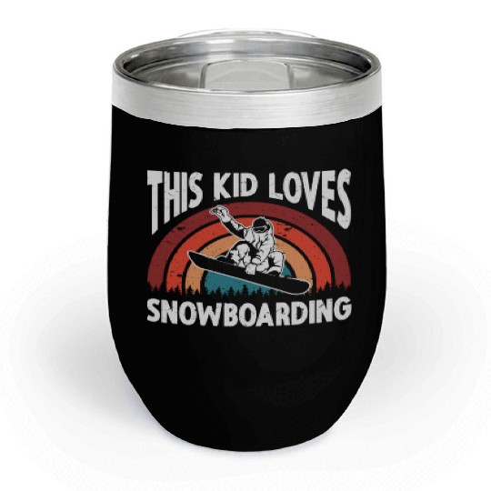 Snowboarding Art Men Snowboard Cool Snowboarder Chill Wine Tumblers