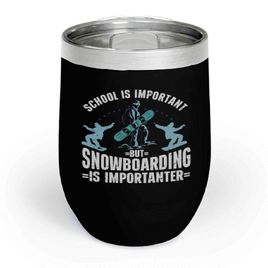Snowboarding Art Men Snowboard Cool Snowboarder Chill Wine Tumblers