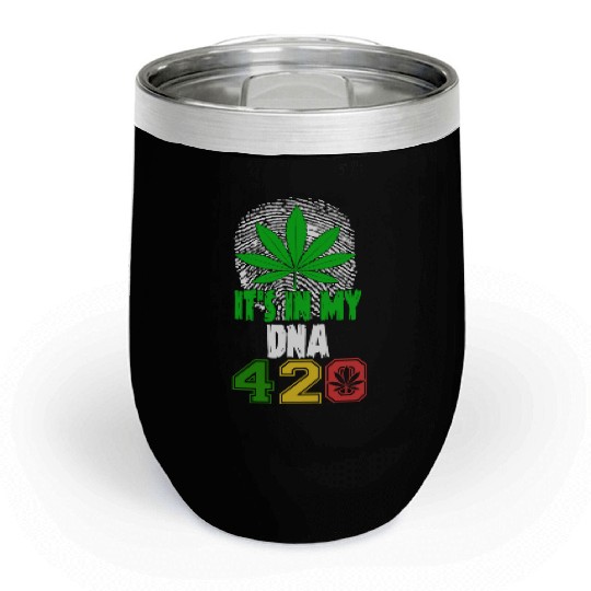 Slapstick 420 Herb In My DNA Weed Marijuana Design Chill Wine Tumblers