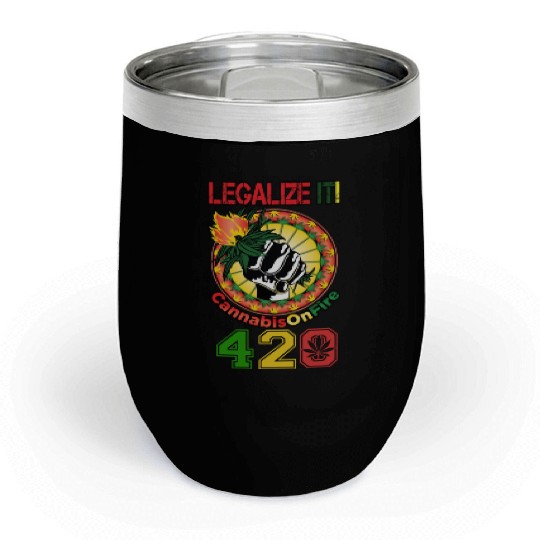 Comedic 420 Legal Herb Weed Marijuana Design Chill Wine Tumblers