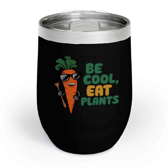 Cool Carrot In Sunglasses Chill Wine Tumblers