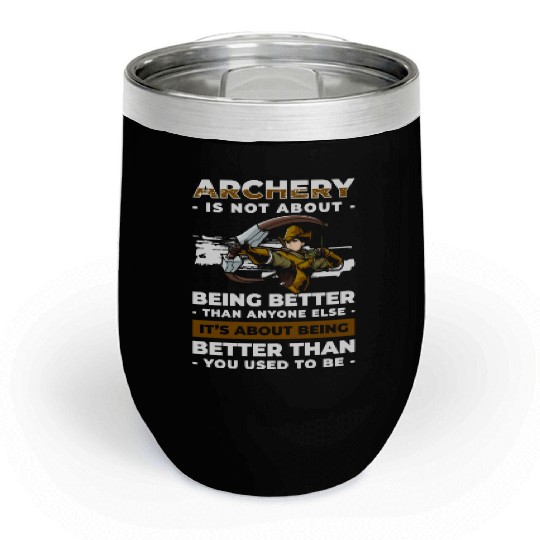 Archery Longbow Bow Hit Chill Wine Tumblers