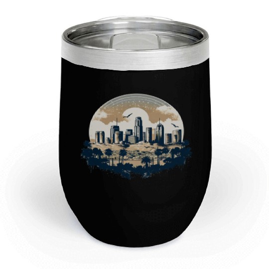 Los Angeles - City of Angels Chill Wine Tumblers