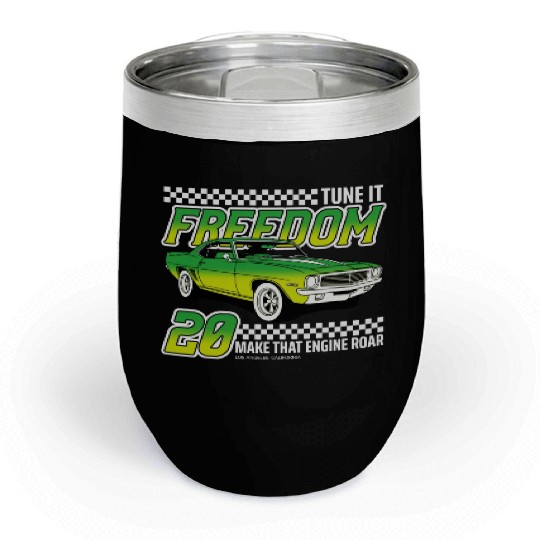 Racing OLD car illustrated | muscle car Chill Wine Tumblers