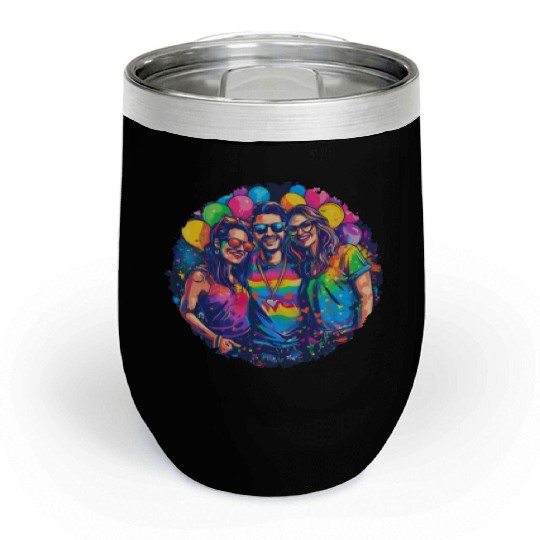 Rainbow Connection Embrace ,Happy Pride Chill Wine Tumblers