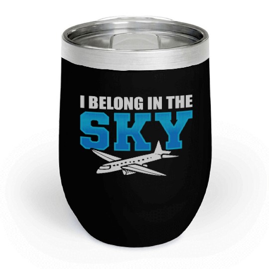 Funny Flight Attendant Airline Stewardess Chill Wine Tumblers