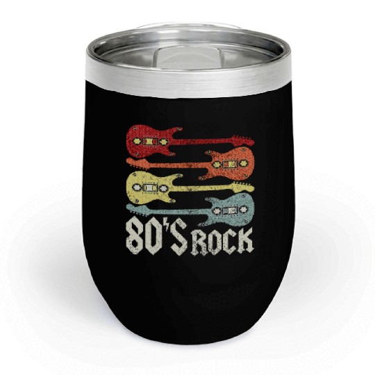 80s Rock Band Guitar Cassette Tape 1980s Chill Wine Tumblers