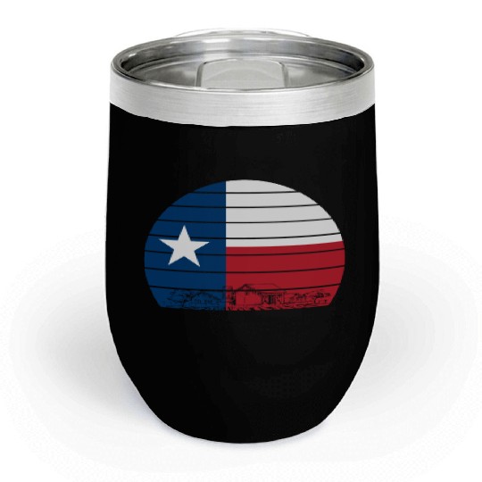 Retro Texas Chill Wine Tumblers