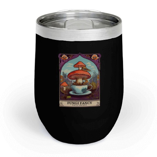 Fungi Fancy Tarot Chill Wine Tumblers