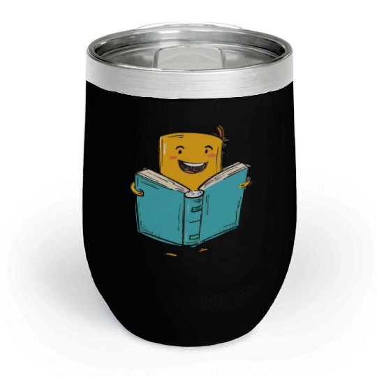 Happy Book Lover Reading Adventure Chill Wine Tumblers