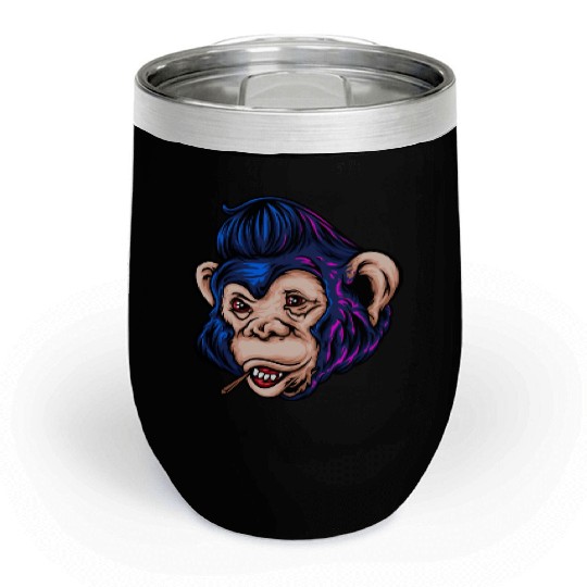Monkey Hawk Chill Wine Tumblers