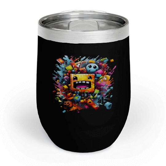 geometry dash Chill Wine Tumblers