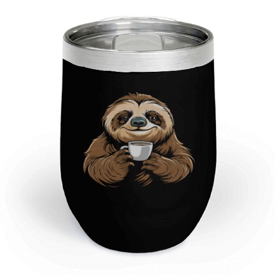 Sloth Coffee Chill Wine Tumblers