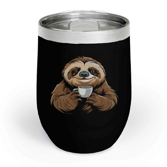 Sloth Coffee Chill Wine Tumblers