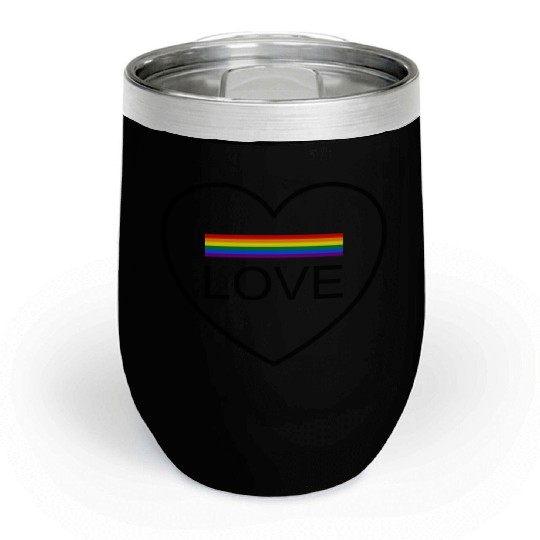 Wording design "LOVE". Design for pride month 2024 Chill Wine Tumblers