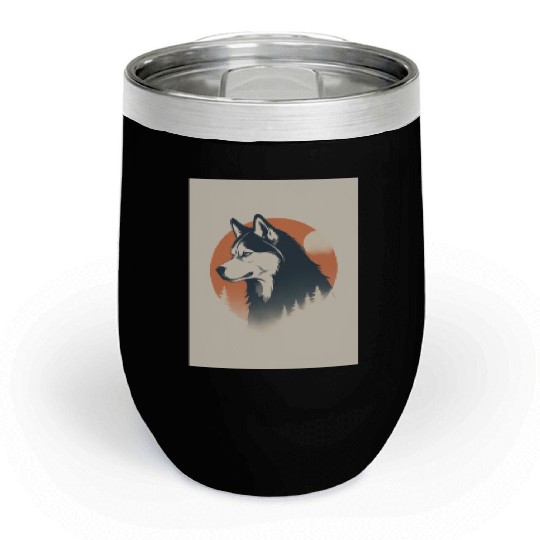 Husky Dog 1 - Japanese Old Vintage Chill Wine Tumblers
