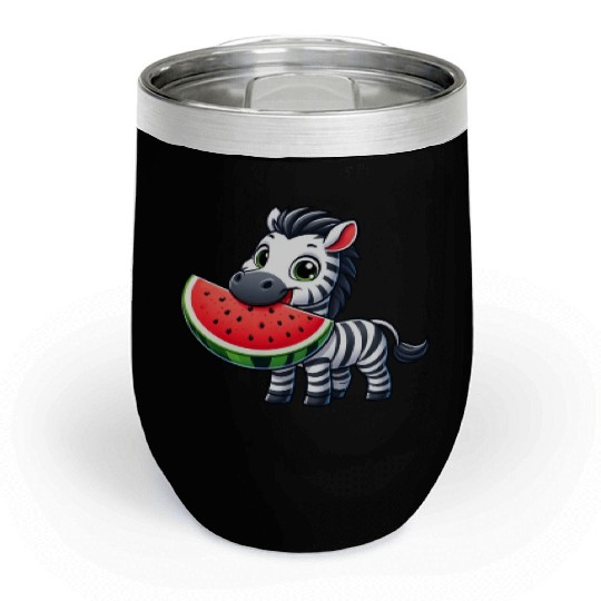 Zebra melon watermelon fruit fruity Chill Wine Tumblers