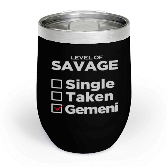 Zodiac Single Taken Gemini Chill Wine Tumblers