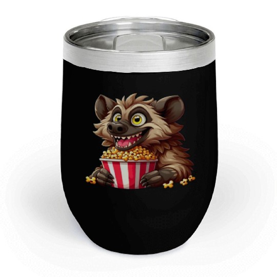 Hyena Predator Popcorn Cinema Night Chill Wine Tumblers