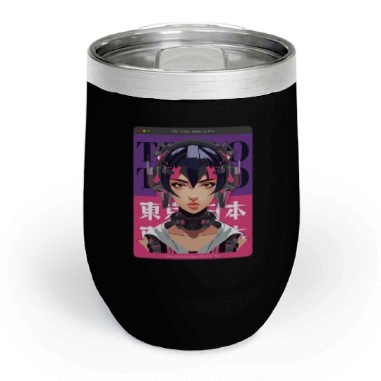 Cyberpunk Anime Streetwear Design Chill Wine Tumblers