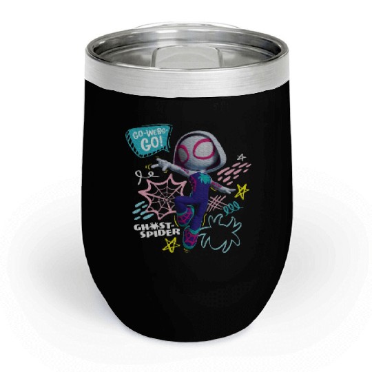 Marvel Spidey And His Amazing Friends Ghost Spider Chill Wine Tumblers