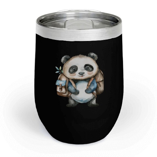 Watercolor Cute School Animals, Back to School Chill Wine Tumblers