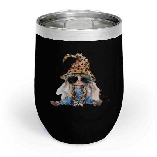 Leopard Print Gnome Clipart Images, Girly Chill Wine Tumblers